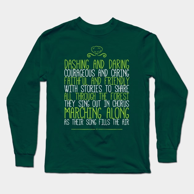 Gummi Bears Theme Song Lyrics Long Sleeve T-Shirt by BedRockDesign